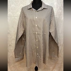 Alfani Fitted Men’s Plaid Long Sleeve Button Up Shirt (XL)